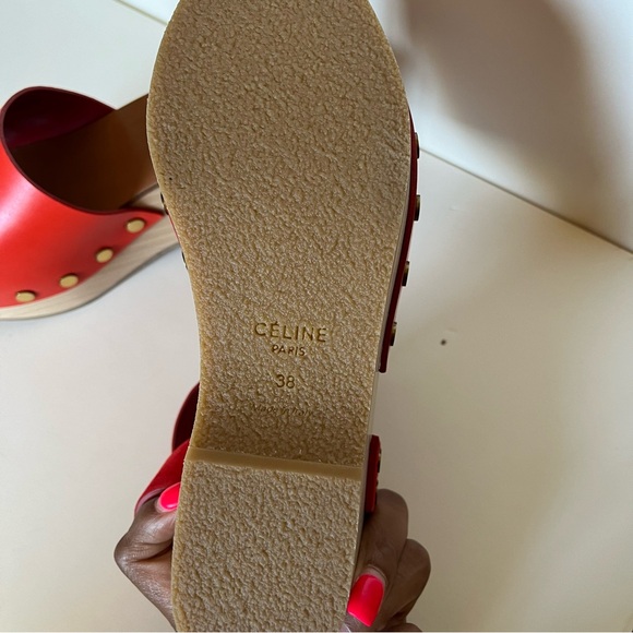 Celine red wedges in pristine condition!!! - Picture 5 of 6